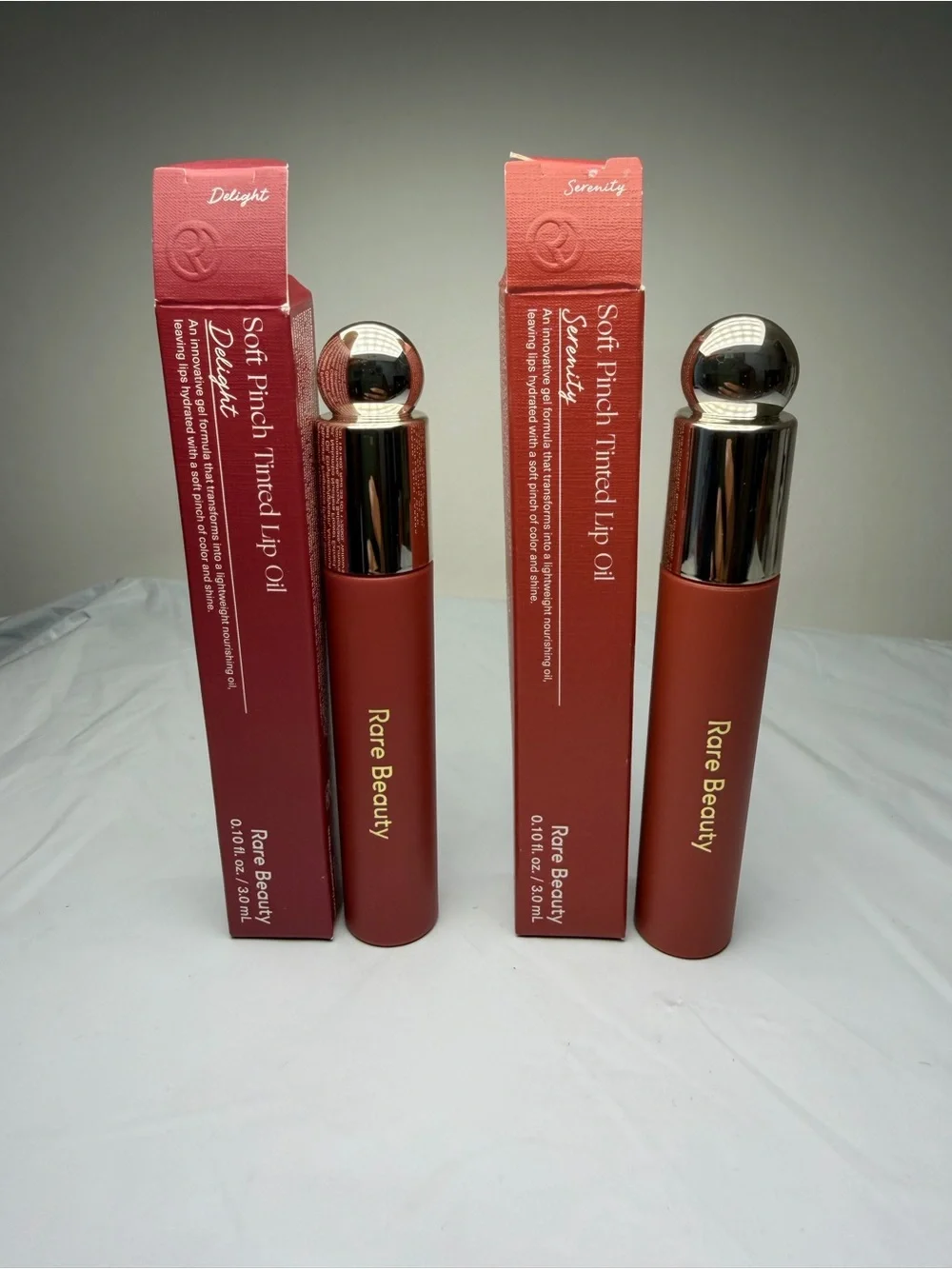 Rare Beauty Soft Pinch Tinted Lip Oil - Delight & Serenity (Deep Rose Shades)